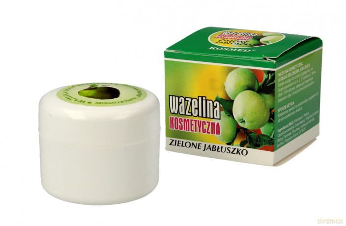 Kosmed Wazelina kosmetyczna aromatyzowana - Zielone Jabłuszko 15 ml