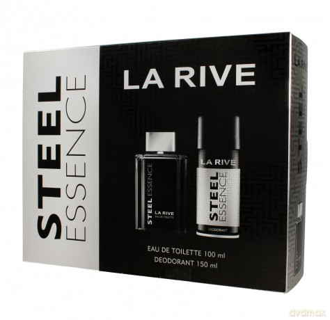 La Rive for Men Steel Essence Zestaw prezentowy (woda toaletowa 100 ml+deo spray 150 ml)
