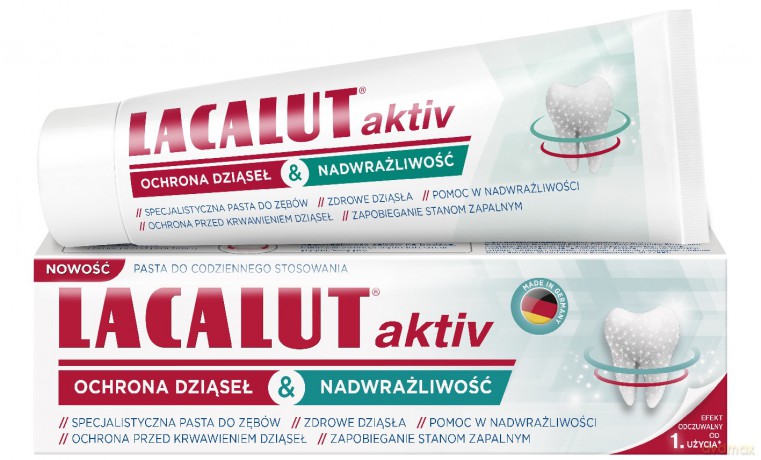 Lacalut Pasta do zębów Activ - ochrona dziąseł & nadwrażliwość 75 ml