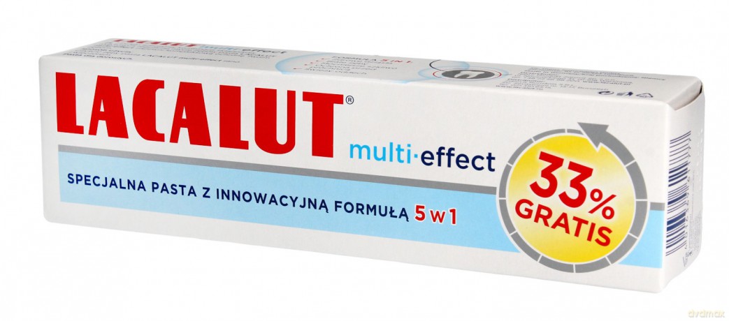 Lacalut Pasta do zębów Multi-Effect 5w1 75 ml + 33%