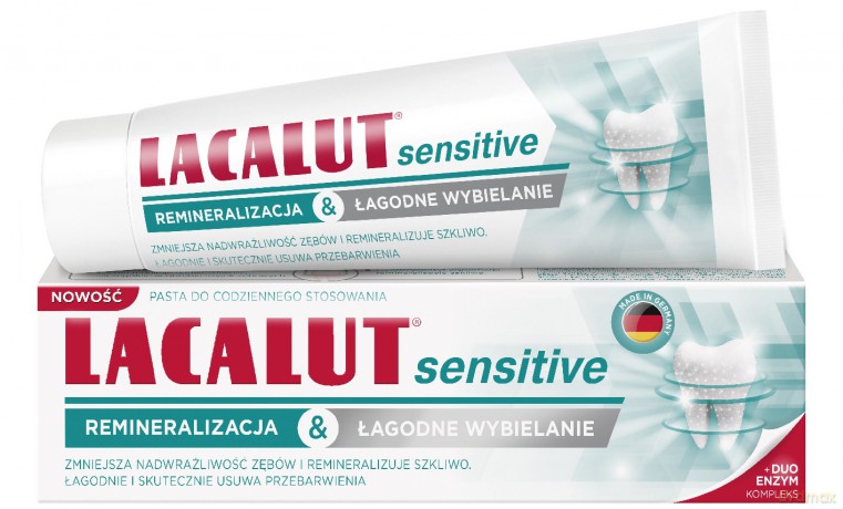 Lacalut Pasta do zębów Sensitive - remineralizacja & łagodne wybielanie 75 ml