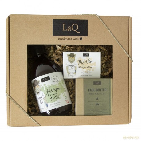 LaQ Zestaw prezentowy dla mężczyzn Dzik (szampon 300 ml+masło 50 ml+mydło kostka 85g) 1op.