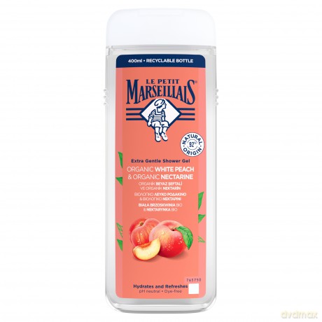 Le Petit Marseillais Żel pod prysznic Bio Biała Brzoskwinia i Bio Nektarynka 400 ml
