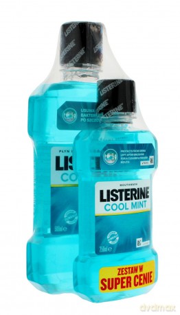 Listerine Cool Mint Płyn do płukania jamy ustnej DUO 500 ml+250 ml
