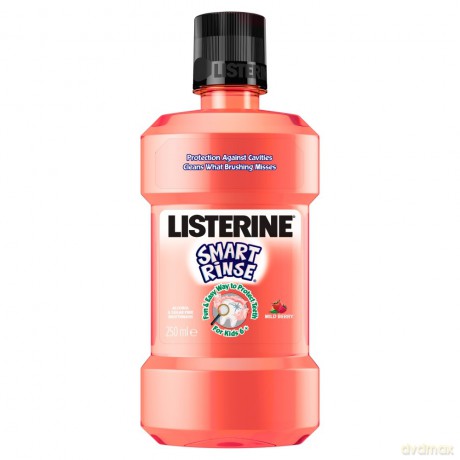 Listerine Smart Rinse Płyn do płukania jamy ustnej dla dzieci 6+ Mild Berry 250 ml