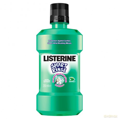 Listerine Smart Rinse Płyn do płukania jamy ustnej dla dzieci 6+ Mild Mint 250 ml