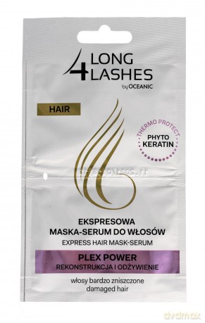 Long 4 Lashes Ekspresowa Maska-Serum do włosów Plex Power 6 mlx2