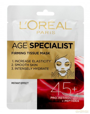 Loreal Age Specialist 45+ Maska na tkaninie ujędrniająca 30g