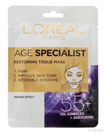 Loreal Age Specialist 55+ Maska na tkaninie odbudowująca 30g