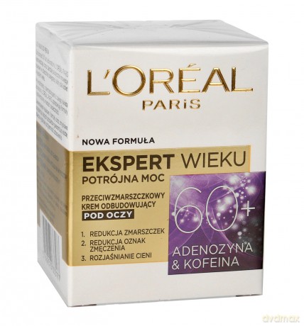Loreal Ekspert Wieku Potrójna Moc 60+ Krem odbudowujący pod oczy 15 ml
