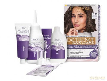 Loreal Excellence Cool Creme Krem koloryzujący 5.11 Ultra Popielaty Jasny Brąz 1op.