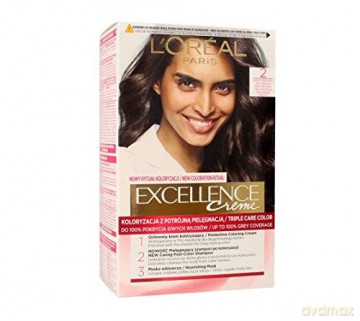 Loreal Excellence Creme Krem koloryzujący 2 Bardzo Ciemny Brąz 1op.