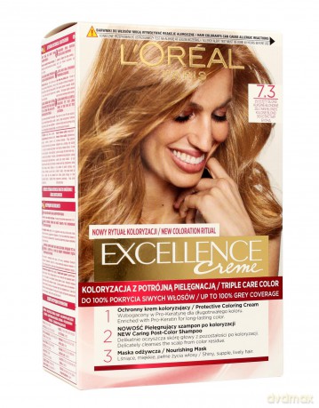 Loreal Excellence Creme Krem koloryzujący 7.3 Złocisty Blond 1op.