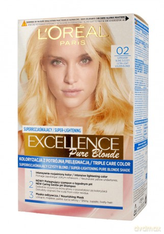 Loreal Excellence Creme Pure Blond Krem koloryzujący 02 Superjasny Blond Złocisty 1op.