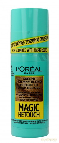 Loreal Magic Retouch Spray do retuszu odrostów nr 7.3 Średni i Ciemny Blond 75 ml