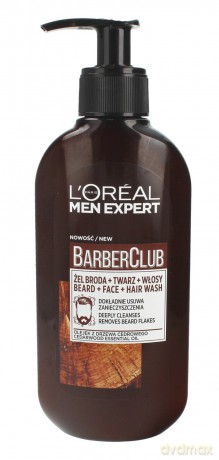 Loreal Men Expert Barber Club Żel oczyszczający do brody,włosów i twarzy 200 ml