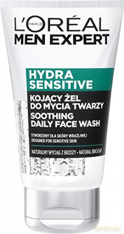 Loreal Men Expert Hydra Sensitive Kojący Żel do mycia twarzy - skóra wrażliwa 100 ml