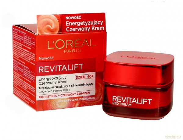 Loreal REVITALIFT 40+ Energetyzujący Czerwony Krem 50 ml