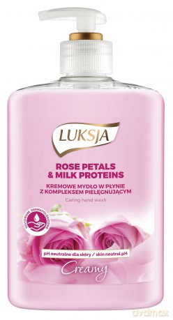 LUKSJA MYDLO DOZOWNIK 500ML ROSE PETALSMILK PROT.