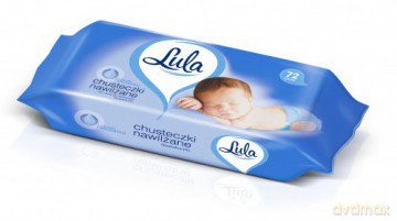 LULA Chusteczki nawilżane z PANTENOLEM 72szt 3 szt + 1 szt gratis
