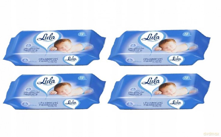 LULA Chusteczki nawilżane z PANTENOLEM 72szt 3 szt + 1 szt gratis