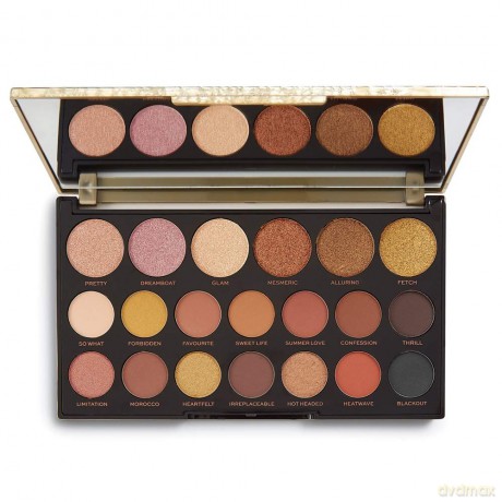 Makeup Revolution Jewel Collection Palette 20 Zestaw cieni do powiek Gilded 13g (20 kolorów)