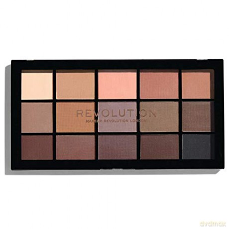 Makeup Revolution Re-Loaded Paleta cieni do powiek (15) Basic Mattes 1szt
