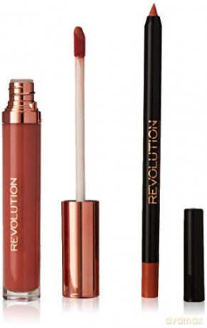 Makeup Revolution Zestaw do ust (błyszczyk + kontórówka) Retro Luxe Kits Gloss Pure, 2 szt.