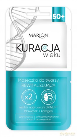 Marion Kuracja Wieku 50+ Maseczka do twarzy rewitalizująca 2x8 ml