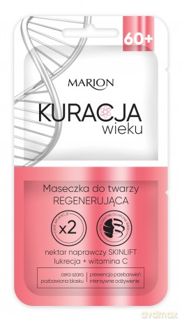Marion Kuracja Wieku 60+ Maseczka do twarzy regenerująca 2x8 ml