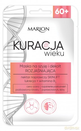 Marion Kuracja Wieku 60+ Maska na szyję i dekolt rozjaśniająca 1 szt