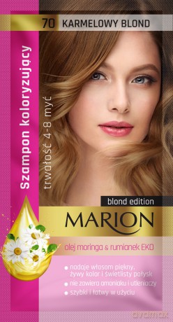 Marion Szampon koloryzujący 4-8 myć nr 70 Karmelowy Blond 40 ml