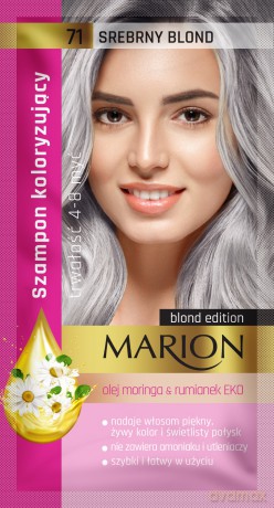 Marion Szampon koloryzujący 4-8 myć nr 71 Srebrny Blond 40 ml
