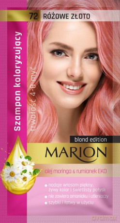 Marion Szampon koloryzujący 4-8 myć nr 72 Różowe Złoto 40 ml