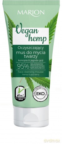 Marion Vegan Hemp Oczyszczający Mus do mycia twarzy Konopia&Jagoda Goji 150 ml