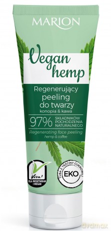 Marion Vegan Hemp Regenerujący Peeling do twarzy Konopia&Kawa 75 ml