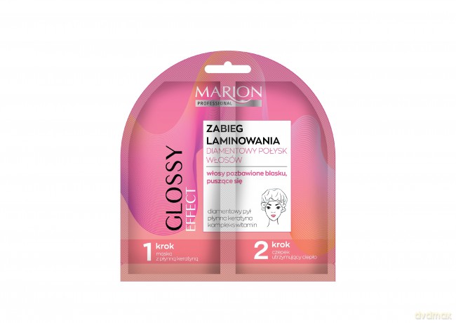 Marion Zabieg laminowania Duo Diamentowy Połysk - do włosów pozbawionych blasku 20 ml+czepek