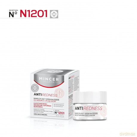 Mincer Pharma Anti Redness Krem nawilżający na dzień do redukcji "pajączków" nr 1201 50 ml
