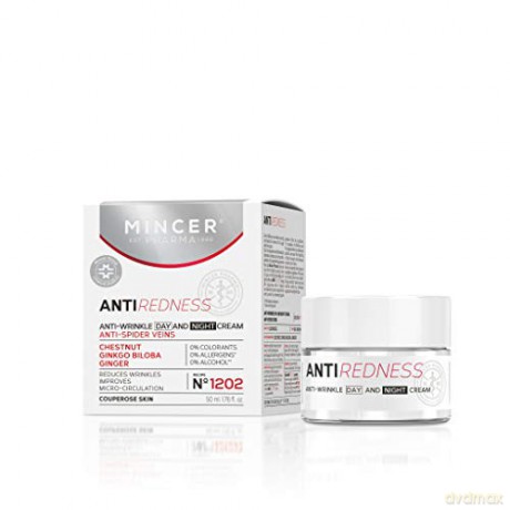 Mincer Pharma Anti Redness Krem przeciwzmarszczkowy na dzień i noc do redukcji "pajączków" nr 1202 50 ml
