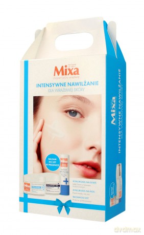 Mixa Zestaw prezentowy Hyalurogel (krem na dzień 50 ml+krem na noc 50 ml+balsam do ust 4.7 ml)