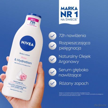 Nivea Body Balsam do ciała intensywnie nawilżający Rose Touch 400 ml