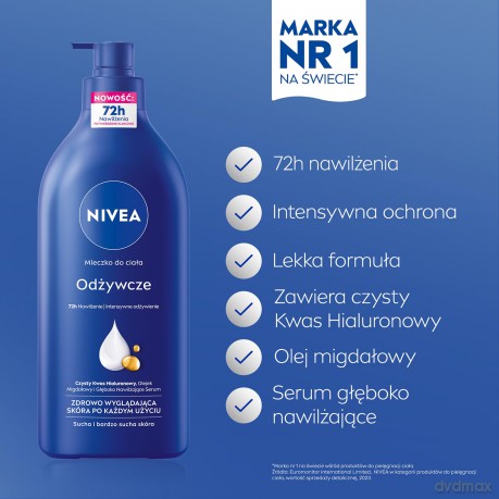 Nivea Body Mleczko do ciała odżywcze - pompka 625 ml