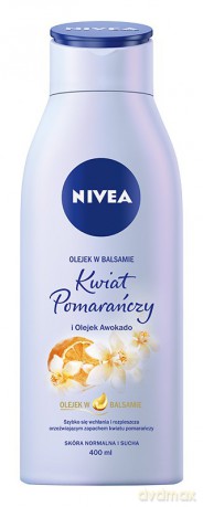 Nivea Body Olejek w balsamie Kwiat Pomarańczy i Olejek Awokado - skóra normalna i sucha 400 ml