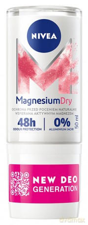 Nivea Dezodorant damski MAGNESIUM DRY 48h - roll-on 50 ml