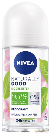 Nivea Dezodorant damski Naturally Good Bio Green Tea - roll-on 50 ml