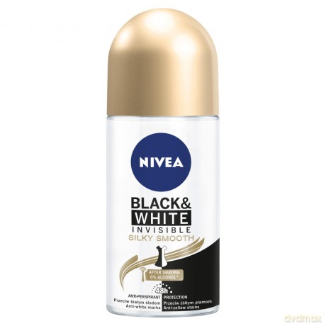 Nivea Dezodorant INVISIBLE SILKY SMOOTH roll-on damski 50 ml