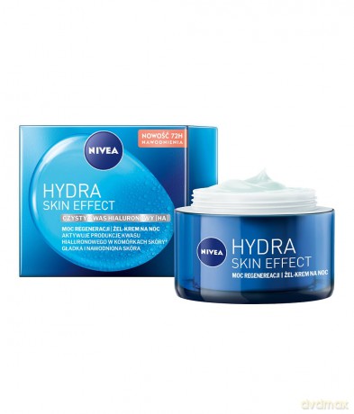 Nivea Hydra Skin Effect Żel-Krem do twarzy na noc - Moc Regeneracji 50 ml