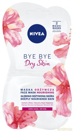 Nivea Maska na twarz odżywcza Bye Bye Dry Skin 2x7.5 ml