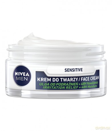 Nivea Men Krem do twarzy Sensitive 48h nawilżenia - skóra podrażniona 50 ml