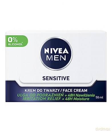 Nivea Men Krem do twarzy Sensitive 48h nawilżenia - skóra podrażniona 50 ml